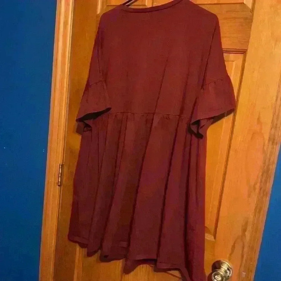 ASOS Design Curve super oversized frill sleeve smock dress. Size small - Picture 3 of 8